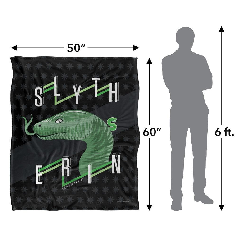 Multicoloured - Pack Shot - Harry Potter Slytherin Snake Blanket