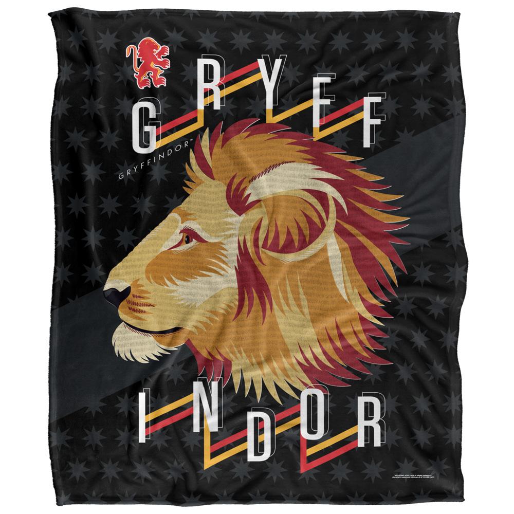 Multicoloured - Front - Harry Potter Gryffindor Lion Blanket