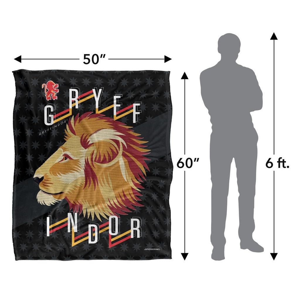 Multicoloured - Pack Shot - Harry Potter Gryffindor Lion Blanket