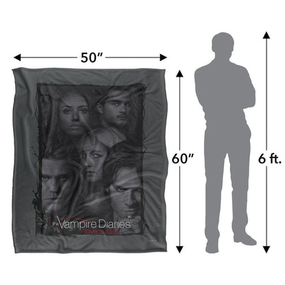Multicoloured - Pack Shot - Vampire Diaries Love Sucks Character Heads Blanket