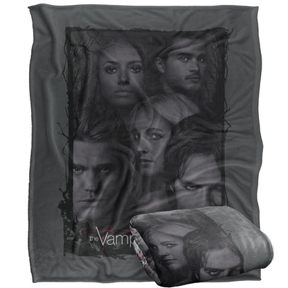 Multicoloured - Side - Vampire Diaries Love Sucks Character Heads Blanket