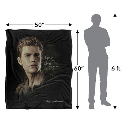 Multicoloured - Pack Shot - Vampire Diaries Love Forever, Live Forever Stefan Blanket