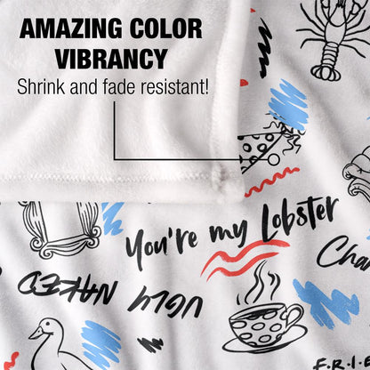 Multicoloured - Lifestyle - Friends Doodles Blanket