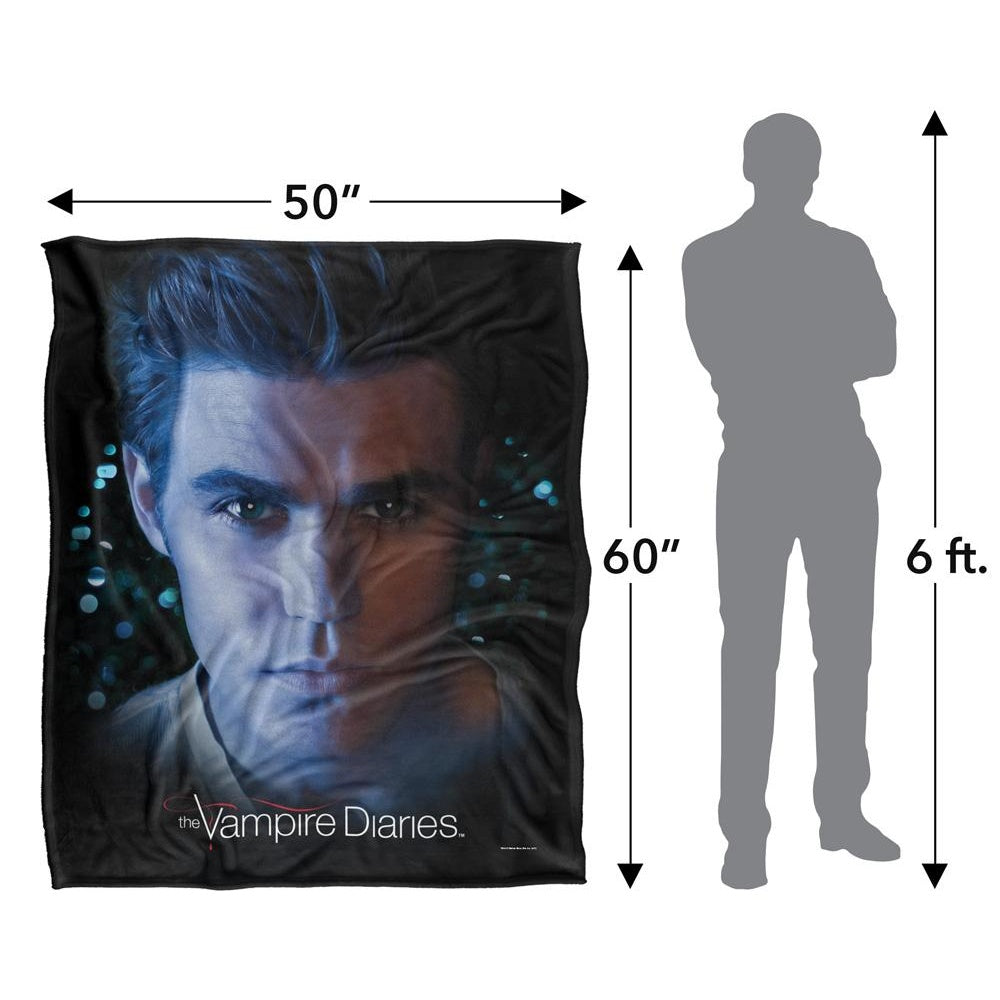 Multicoloured - Pack Shot - Vampire Diaries Headshot Stefan Blanket