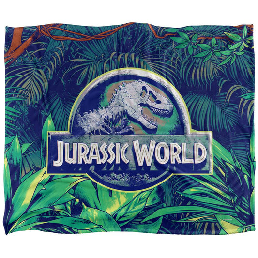 White - Front - Jurassic World Jungle Blanket