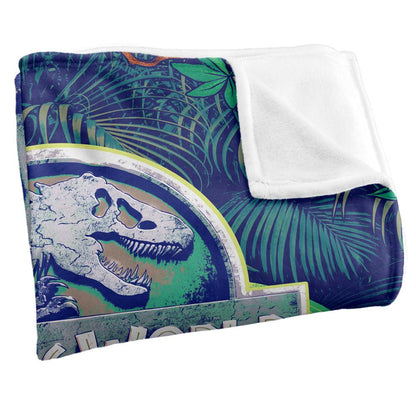 White - Side - Jurassic World Jungle Blanket