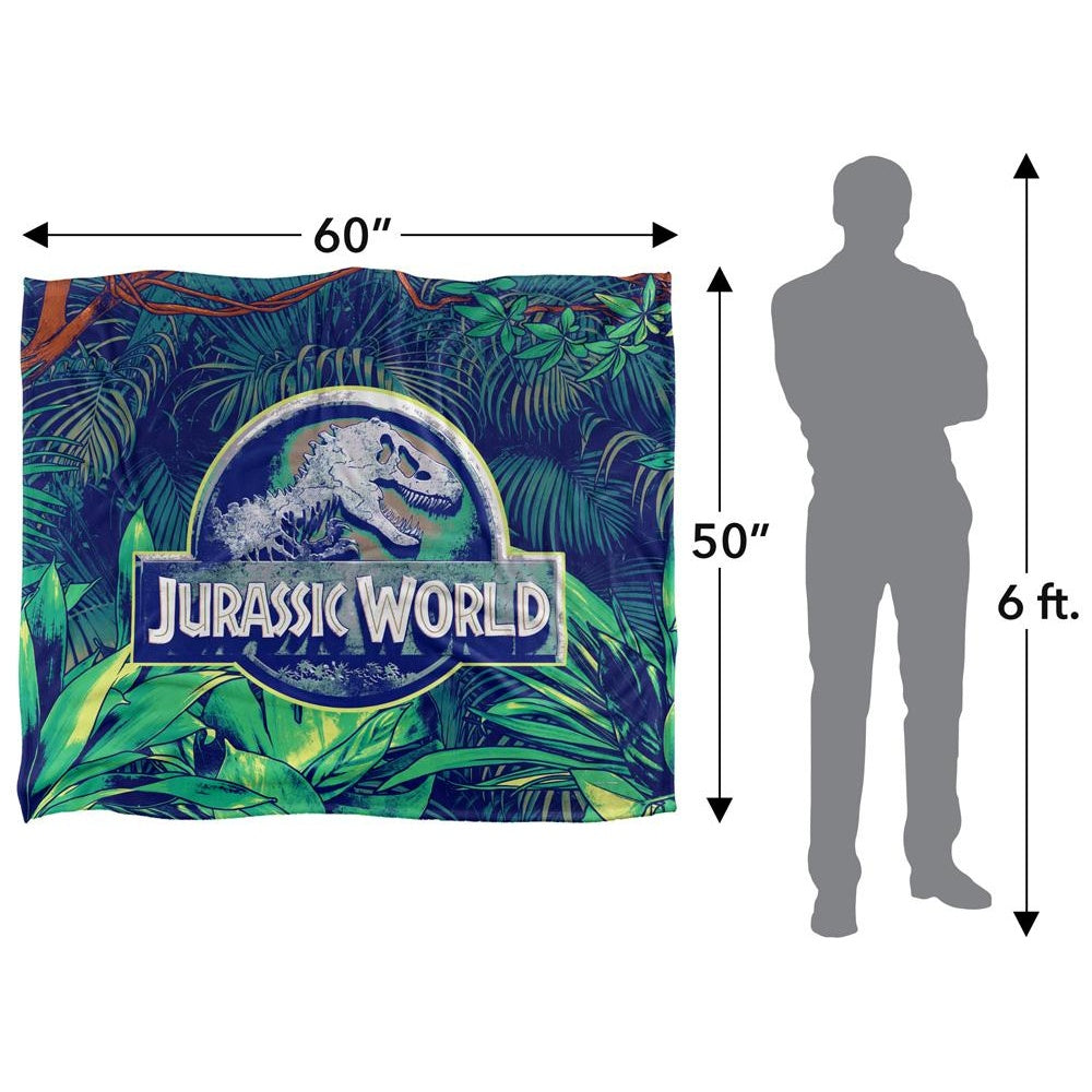 White - Pack Shot - Jurassic World Jungle Blanket
