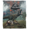 Multicoloured - Front - Jurassic World T-Rex Blanket
