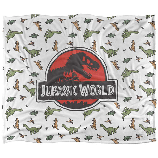 White - Front - Jurassic World Sketch Blanket