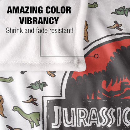 White - Lifestyle - Jurassic World Sketch Blanket