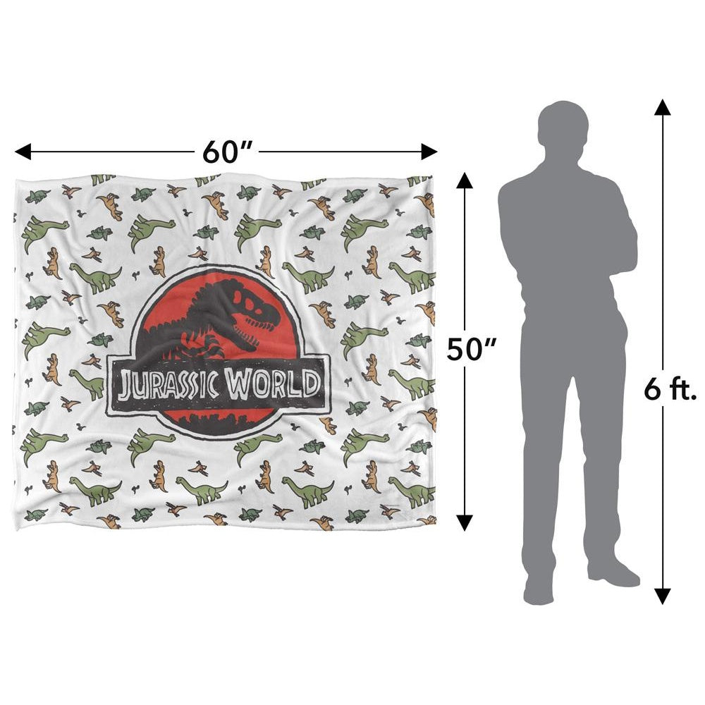 White - Pack Shot - Jurassic World Sketch Blanket