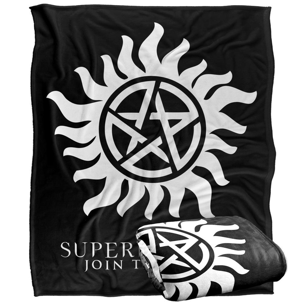 Multicoloured - Side - Supernatural Logo Blanket