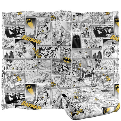Multicoloured - Side - Batman Action Panels Blanket