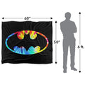Multicoloured - Pack Shot - Batman Tie Dye Blanket