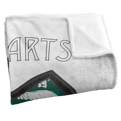 Multicoloured - Back - Harry Potter Hogwarts Crest Blanket