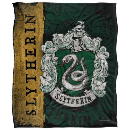 Multicoloured - Front - Harry Potter Slytherin Crest Blanket