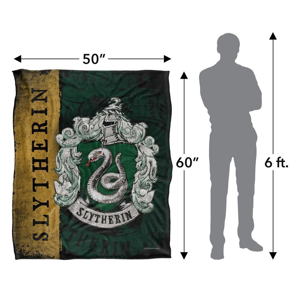 Multicoloured - Pack Shot - Harry Potter Slytherin Crest Blanket