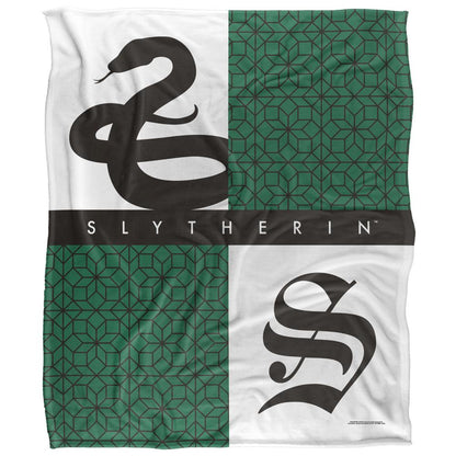 Multicoloured - Front - Harry Potter Slytherin Squares Blanket
