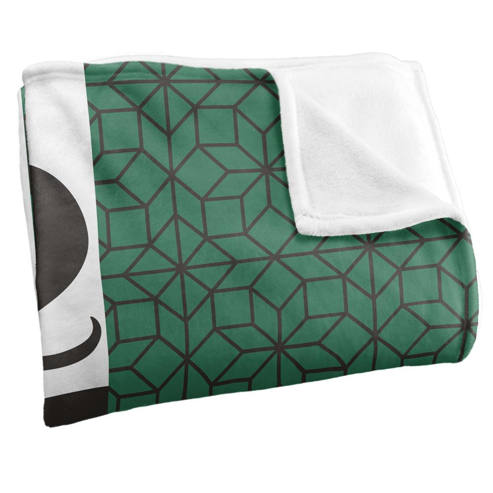 Multicoloured - Back - Harry Potter Slytherin Squares Blanket