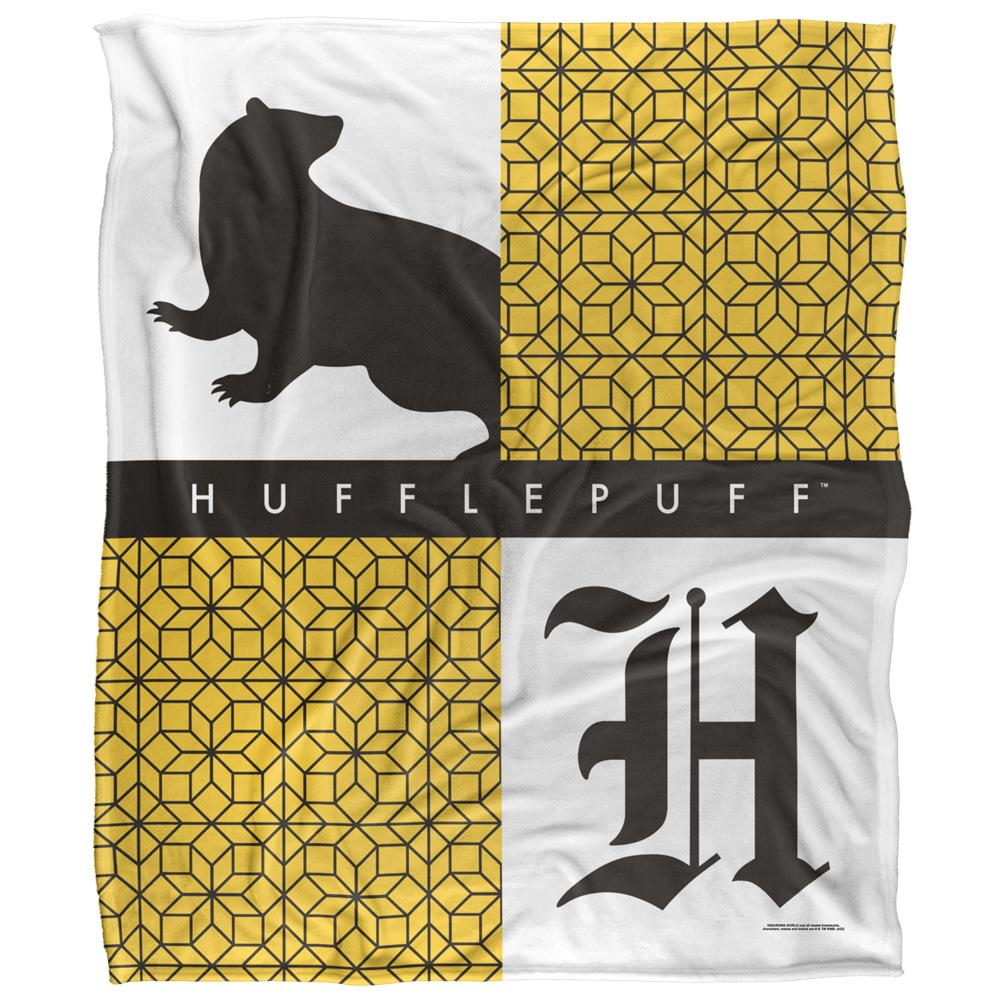 Multicoloured - Front - Harry Potter Hufflepuff Squares Blanket