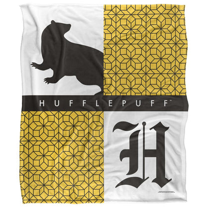 Multicoloured - Front - Harry Potter Hufflepuff Squares Blanket