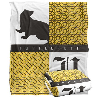 Multicoloured - Side - Harry Potter Hufflepuff Squares Blanket