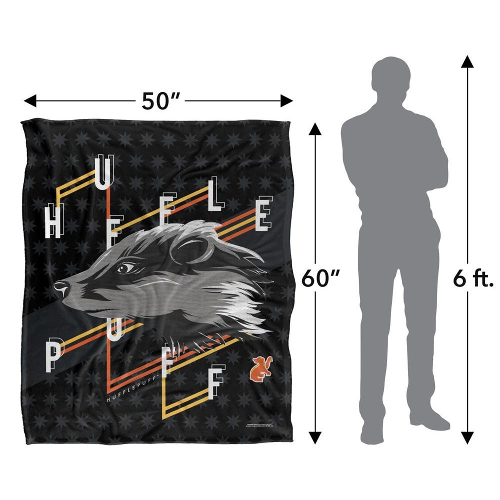 Multicoloured - Pack Shot - Harry Potter Hufflepuff Badger Blanket