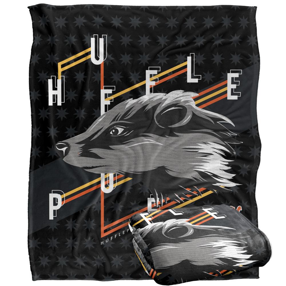 Multicoloured - Side - Harry Potter Hufflepuff Badger Blanket