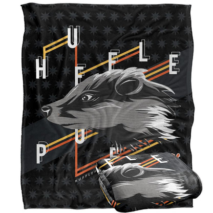 Multicoloured - Side - Harry Potter Hufflepuff Badger Blanket