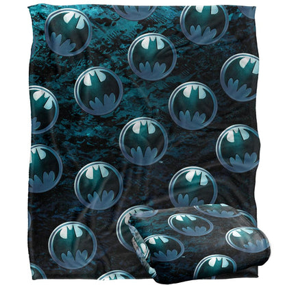 Multicoloured - Side - Batman Repeat Logo Blanket