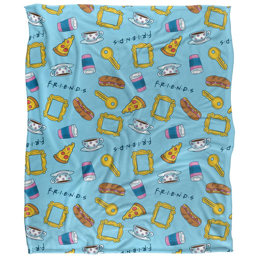 Multicoloured - Front - Friends All-Over Print Blanket