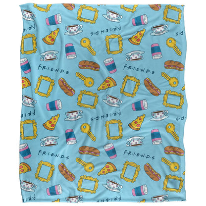 Multicoloured - Front - Friends All-Over Print Blanket