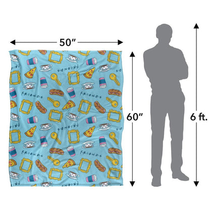 Multicoloured - Pack Shot - Friends All-Over Print Blanket