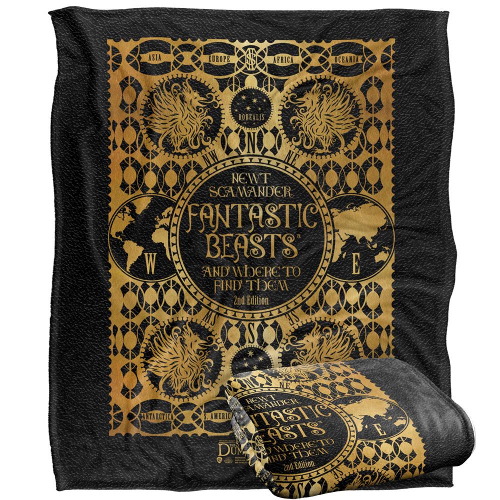 Multicoloured - Side - Fantastic Beasts Art Deco Blanket