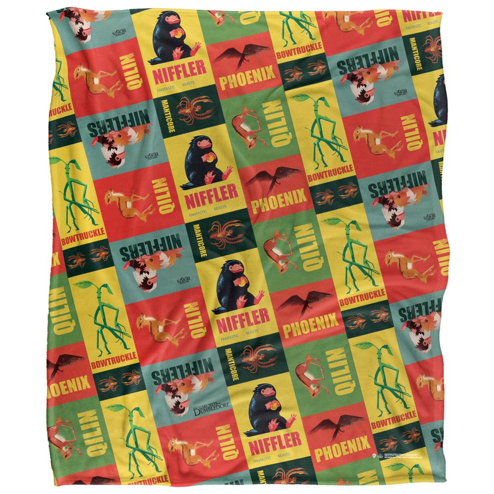 Multicoloured - Front - Fantastic Beasts Collage Blanket