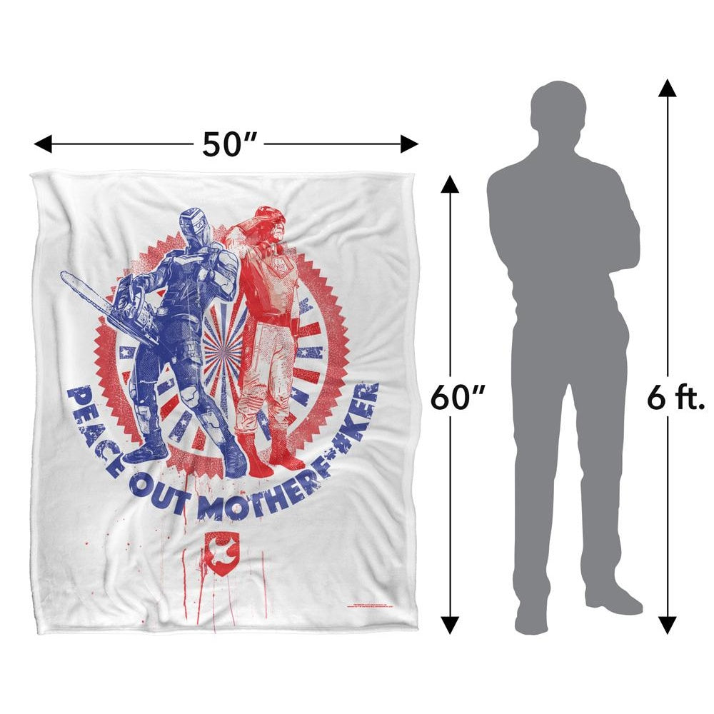 Multicoloured - Pack Shot - Peacemaker Peace Out Salute Blanket