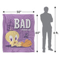 Multicoloured - Pack Shot - Looney Tunes Bad Puddy Tat Tweety Blanket