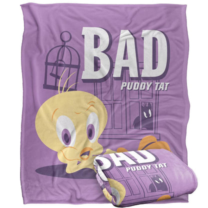 Multicoloured - Side - Looney Tunes Bad Puddy Tat Tweety Blanket