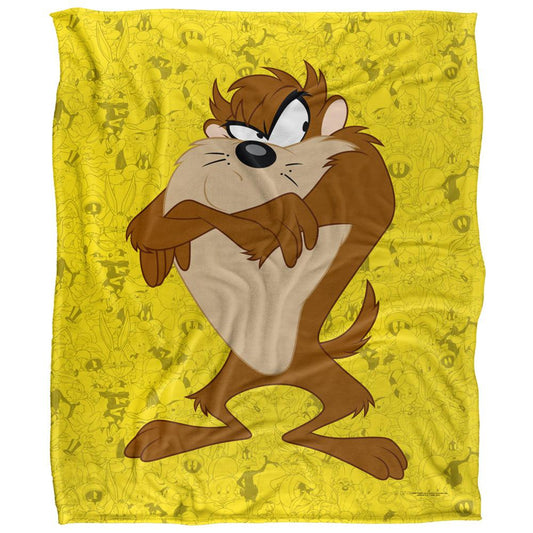 Multicoloured - Front - Looney Tunes Character Collage Taz Blanket