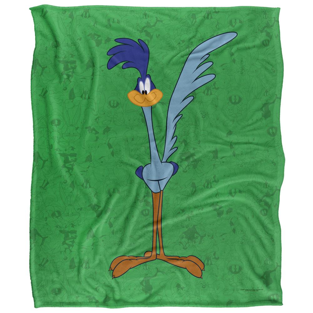 Multicoloured - Front - Looney Tunes Character Collage Roadrunner Blanket