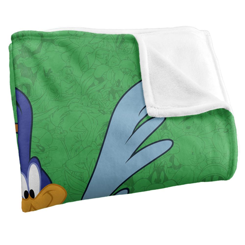 Multicoloured - Back - Looney Tunes Character Collage Roadrunner Blanket