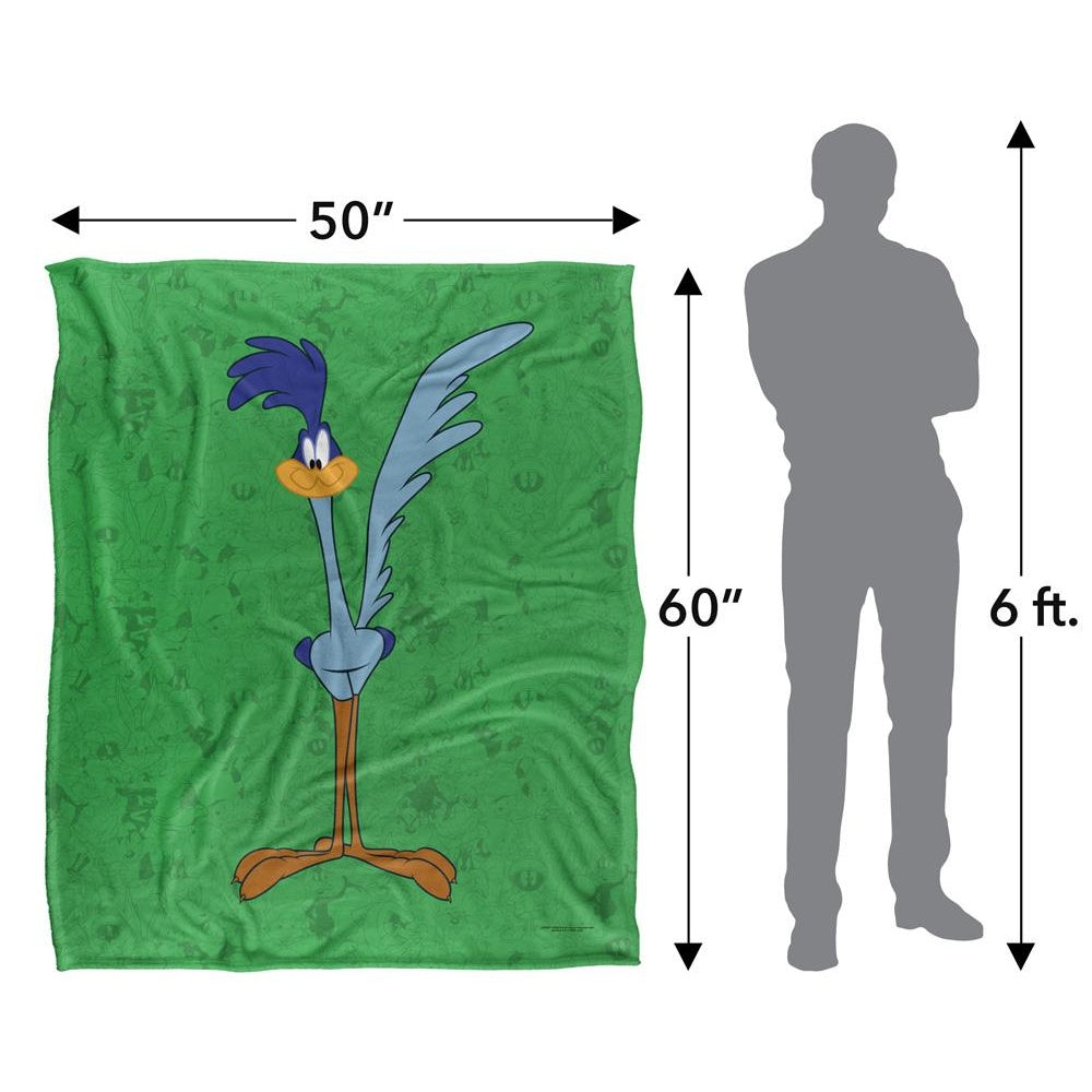 Multicoloured - Pack Shot - Looney Tunes Character Collage Roadrunner Blanket