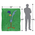 Multicoloured - Pack Shot - Looney Tunes Character Collage Roadrunner Blanket