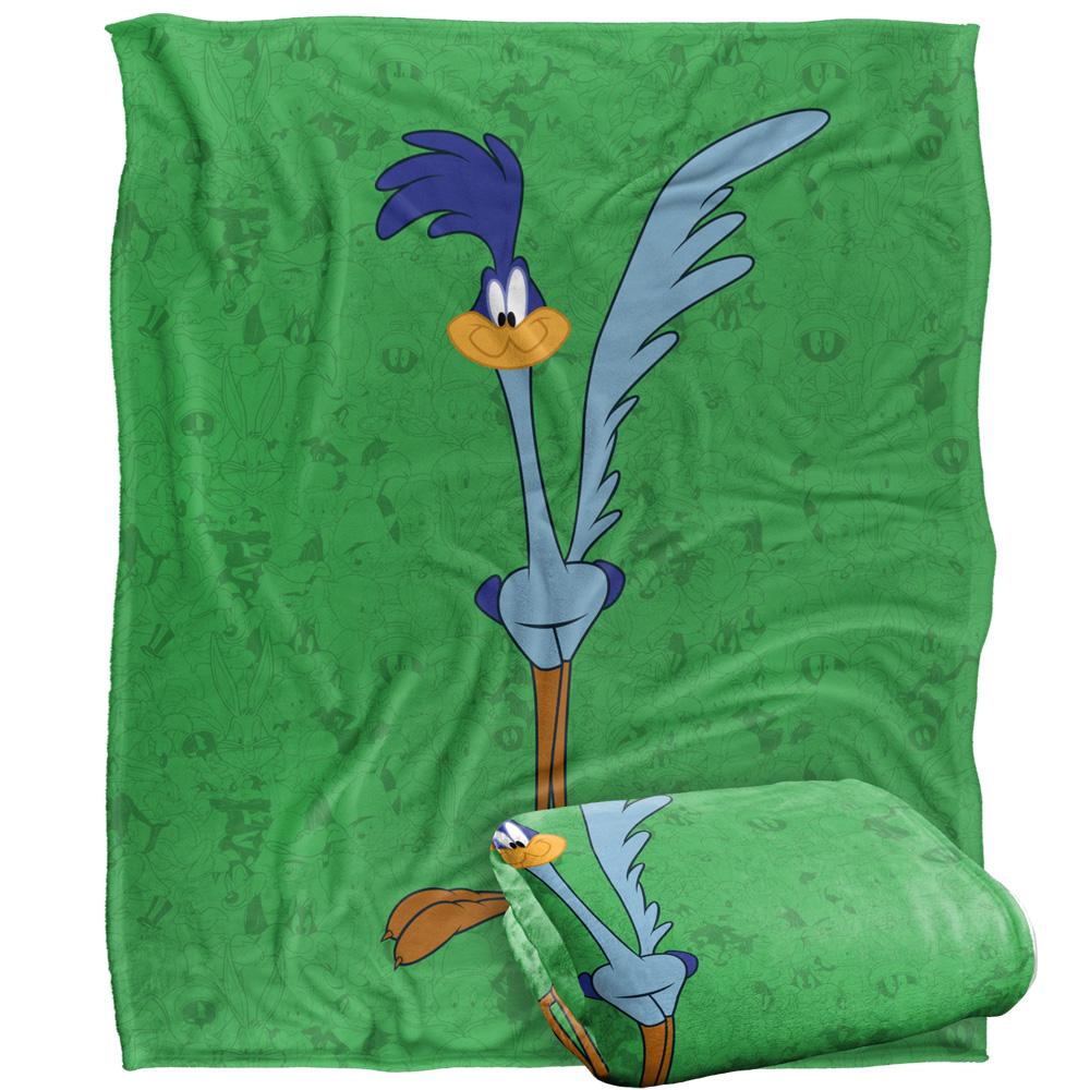 Multicoloured - Side - Looney Tunes Character Collage Roadrunner Blanket