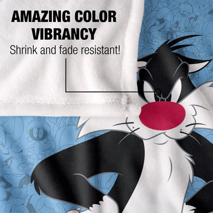 Multicoloured - Lifestyle - Looney Tunes Character Collage Sylvester Blanket