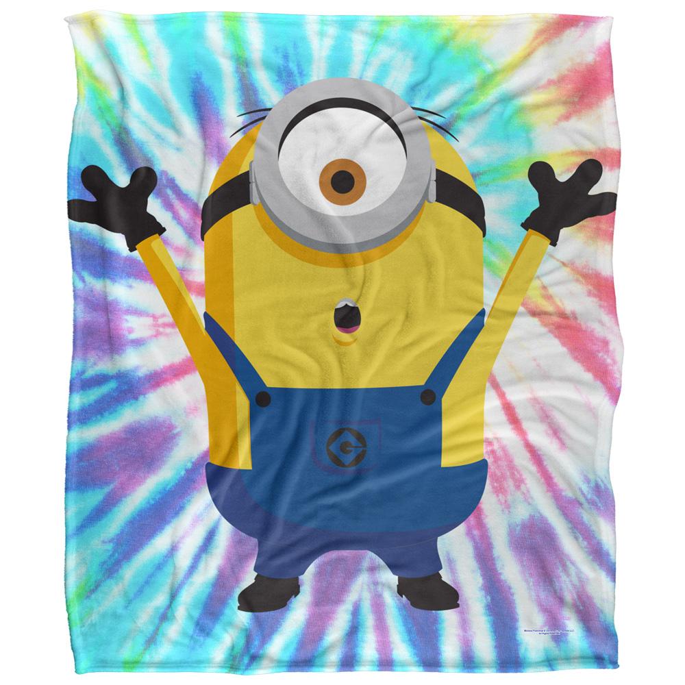 White - Front - Minions Stuart Blanket