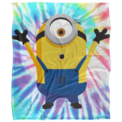 White - Front - Minions Stuart Blanket