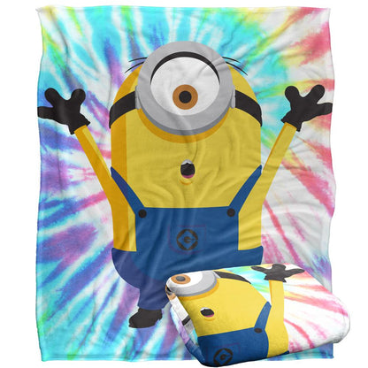 White - Side - Minions Stuart Blanket