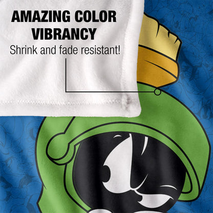Multicoloured - Lifestyle - Looney Tunes Character Collage Marvin The Martian Blanket