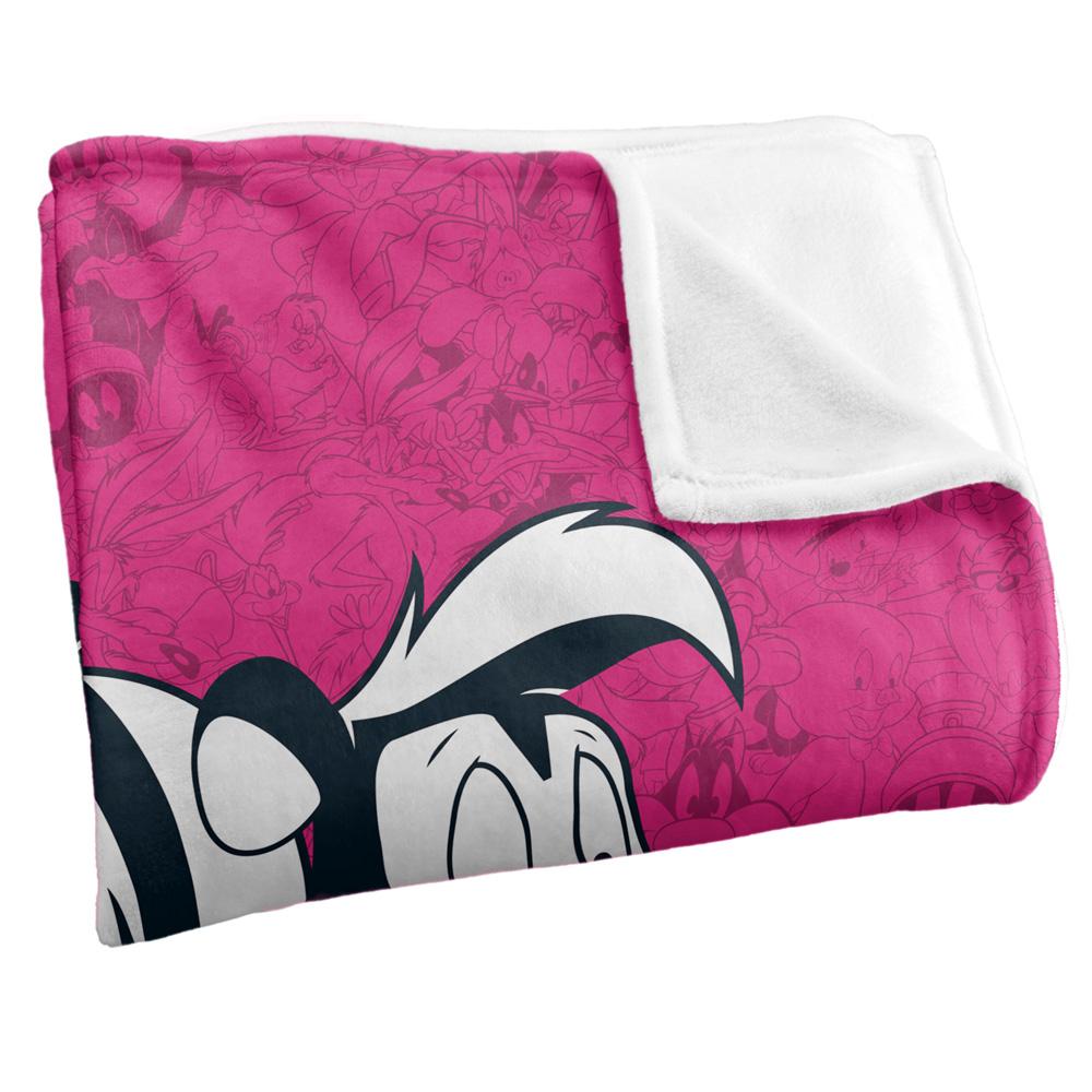 Multicoloured - Back - Looney Tunes Character Collage Pepe Le Pew Blanket